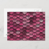 Carte Postale Texture des échelles métalliques roses (Devant / Derrière)