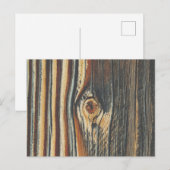 Carte Postale Texture du noeud de grain de bois cool (Devant / Derrière)