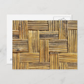 Carte Postale Texture du tissage en bambou (Devant / Derrière)