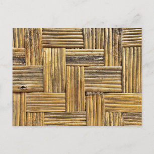 Carte Postale Texture du tissage en bambou