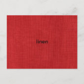 Carte Postale Texture en lin rouge (Devant)
