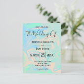 Carte Postale Texture iridescente olographe de faux liquide (Debout devant)