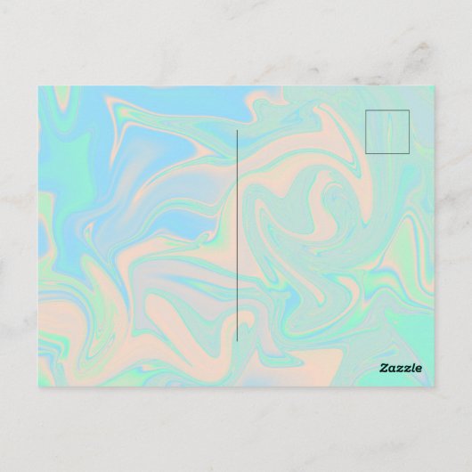 Carte Postale Texture iridescente olographe de faux liquide (Dos)
