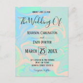 Carte Postale Texture iridescente olographe de faux liquide (Devant)