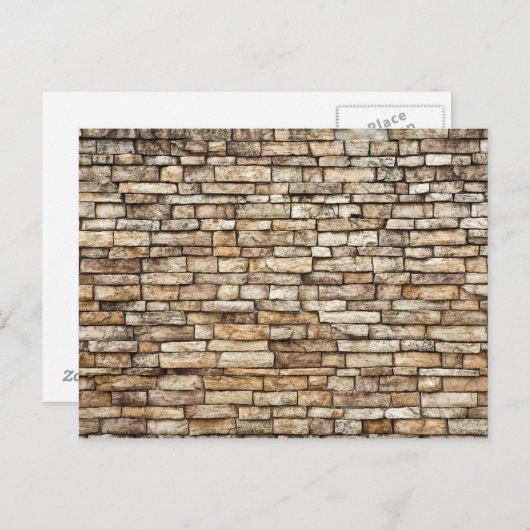 Carte Postale Texture murale en briques vieilles pierre (Devant / Derrière)