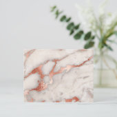 Carte Postale Texture rose en marbre d'or (Debout devant)