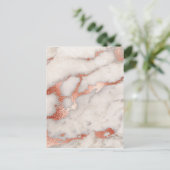 Carte Postale Texture rose en marbre d'or (Debout devant)