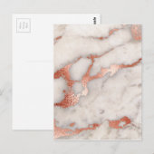 Carte Postale Texture rose en marbre d'or (Devant / Derrière)