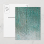 Carte postale texturisée de toile de turquoise (Devant / Derrière)