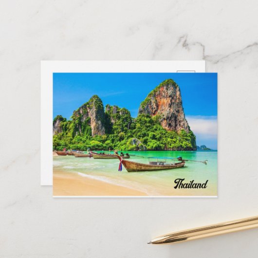 Carte Postale Thailand Postal card. (Devant/Arrière en situation)