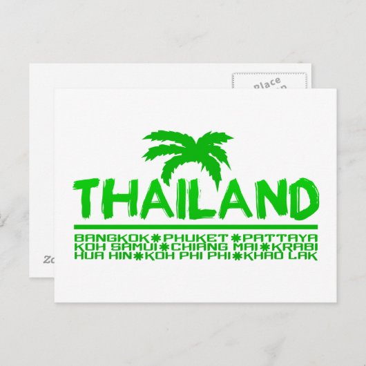 Carte postale Thaïlande (Devant / Derrière)