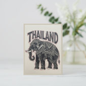 Carte Postale Thaïlande - Bloc d'éléphants (Debout devant)