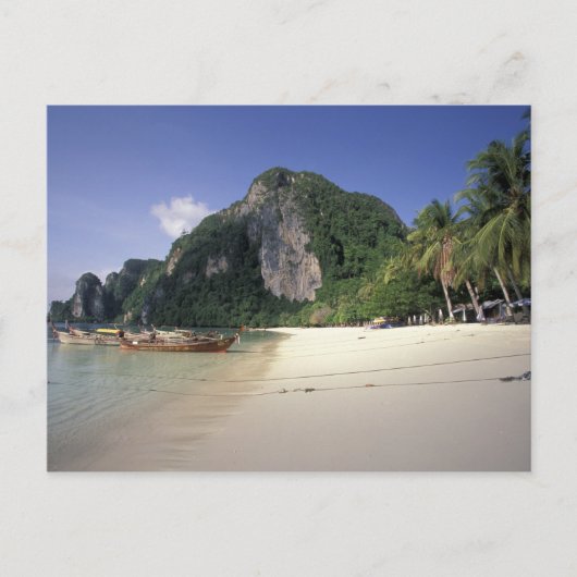 Carte Postale Thaïlande, mer d'Andaman, île de Ko Phi Phi, plage (Devant)