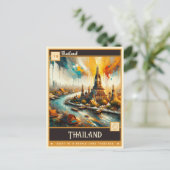 Carte Postale Thaïlande | Peinture Vintage (Debout devant)