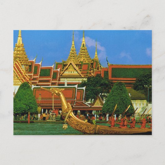 Carte Postale Thaïlande, péniche royale de Bangkok (Devant)