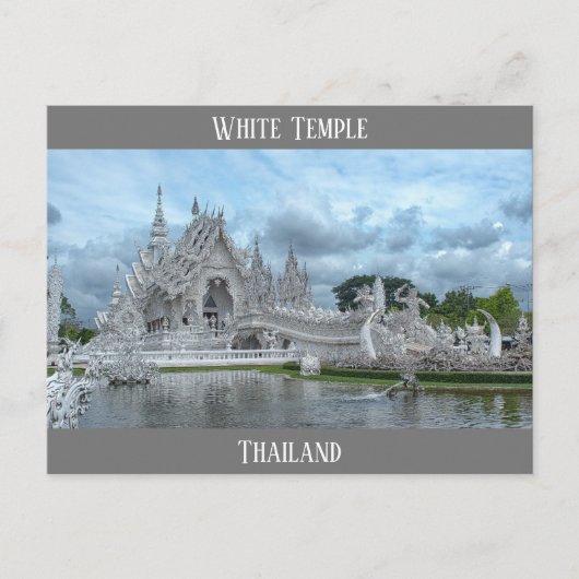 Carte Postale Thaïlande Temple blanc photo Voyage (Devant)