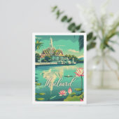 Carte Postale Thaïlande Vintage célèbre Travel Place (Debout devant)