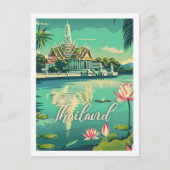 Carte Postale Thaïlande Vintage célèbre Travel Place (Devant)