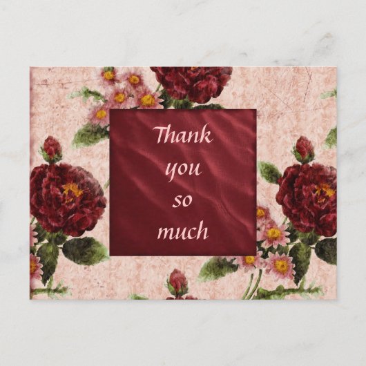 Carte postale Thaks avec fleurs (Devant)