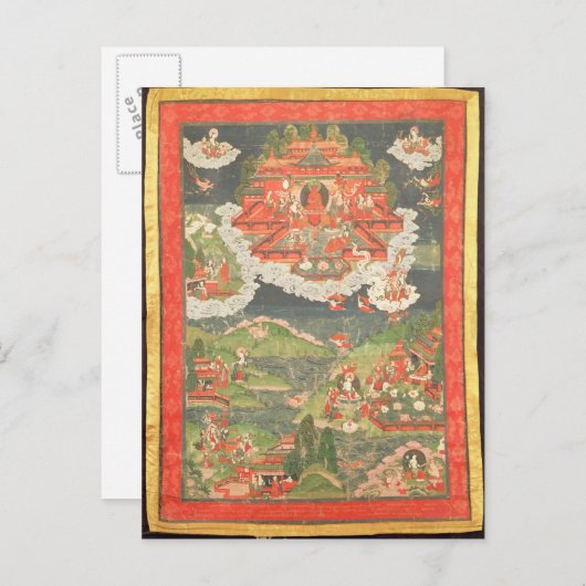 Carte Postale Thangka du Paradis d'Amitabha (Devant / Derrière)