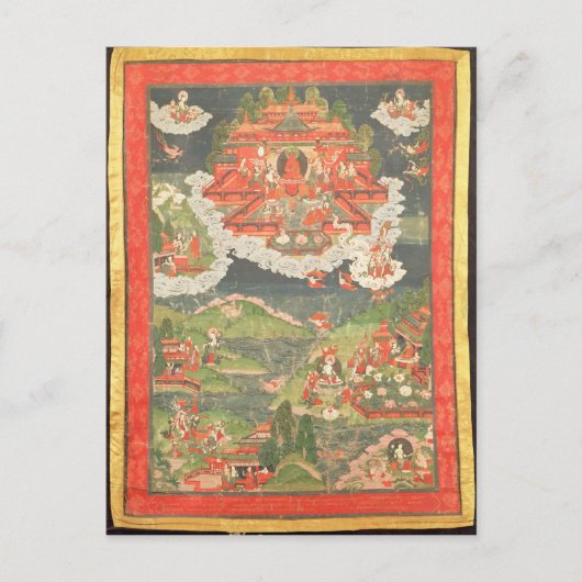 Carte Postale Thangka du Paradis d'Amitabha (Devant)