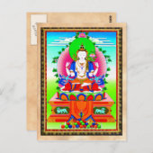 Carte Postale Thangka tibétaine cool Shadakshari Avalokiteshvara (Devant / Derrière)
