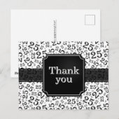 Carte Postale Thank You 25 Number Pattern Black/White (Devant / Derrière)