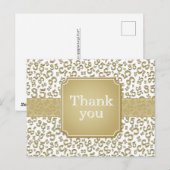 Carte Postale Thank You 35 Number Pattern Gold/White (Devant / Derrière)
