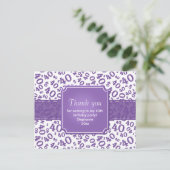 Carte Postale Thank You 40 Number Pattern Purple/White (Debout devant)