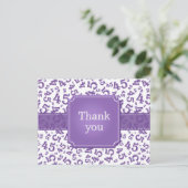 Carte Postale Thank You 45 Number Pattern Purple/White (Debout devant)