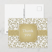Carte Postale Thank You 55 Number Pattern Gold/White (Devant / Derrière)