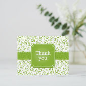 Carte Postale Thank You 55 Number Pattern Green/White (Debout devant)