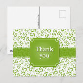 Carte Postale Thank You 55 Number Pattern Green/White (Devant / Derrière)