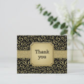 Carte Postale Thank You 65 Number Pattern Gold/Black (Debout devant)