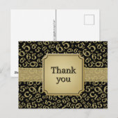 Carte Postale Thank You 65 Number Pattern Gold/Black (Devant / Derrière)