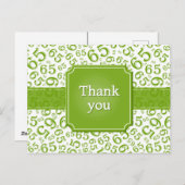 Carte Postale Thank You 65 Number Pattern Green/White (Devant / Derrière)