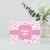 Carte Postale Thank You 65 Number Pattern Pink/White (Debout devant)