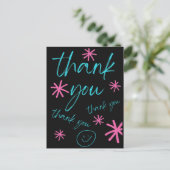 CARTE POSTALE THANK YOU CARD SMILEY FACE (Debout devant)