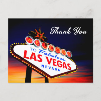 Carte Postale Thank You - Fabulous Las Vegas Nevada Sign