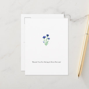 Carte Postale Thank You For Being A Nice Person Card