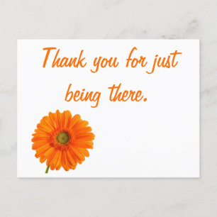 Carte Postale Thank you for being there simple modern floral 