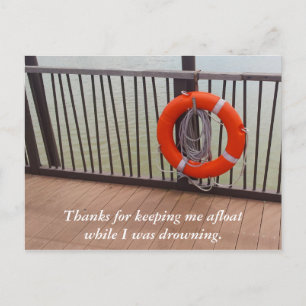 Carte Postale Thank You, Life Buoy, Gratitude