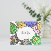 Carte Postale Thank You Pet Cat Frame (Debout devant)