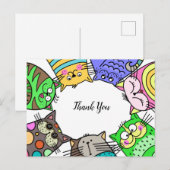 Carte Postale Thank You Pet Cat Frame (Devant / Derrière)