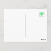 Carte Postale Thank you ~ribbon heart light green~ (Dos)