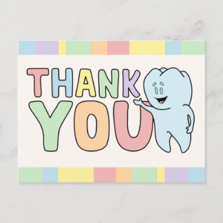 Carte Postale "Thank you" Tooth Card