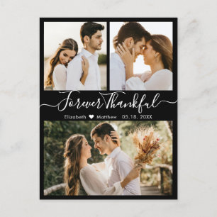 Carte Postale Thankful 3 Photo Collage Mariage Merci 