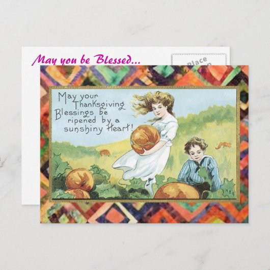 Carte postale Thanksgiving (Devant / Derrière)