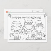 Carte postale Thanksgiving (Devant / Derrière)