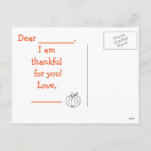 Carte postale Thanksgiving (Dos)